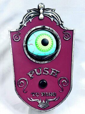 Halloween Moving Eyeball Novelty Door Bell Animatronic Sound & Light